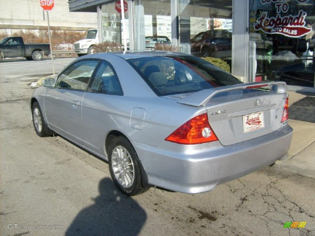 2005 Civic EX Coupe - Satin Silver Metallic / Black photo #3