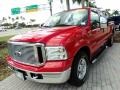 Red Clearcoat 2007 Ford F250 Super Duty Lariat SuperCab Exterior