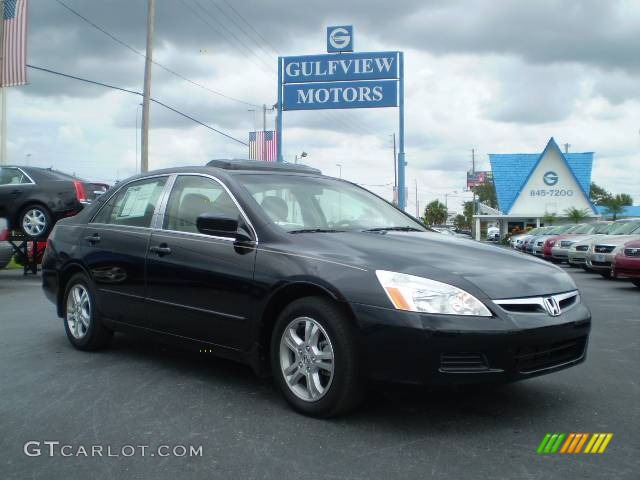 2007 Accord EX Sedan - Nighthawk Black Pearl / Ivory photo #1