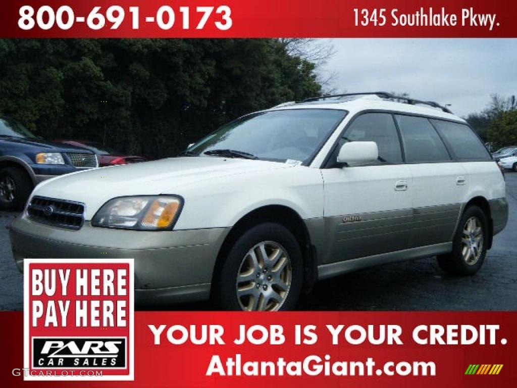 2000 Outback Limited Wagon - White Birch / Beige photo #1