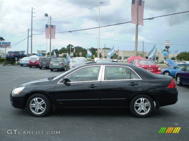 2007 Accord EX Sedan - Nighthawk Black Pearl / Ivory photo #4