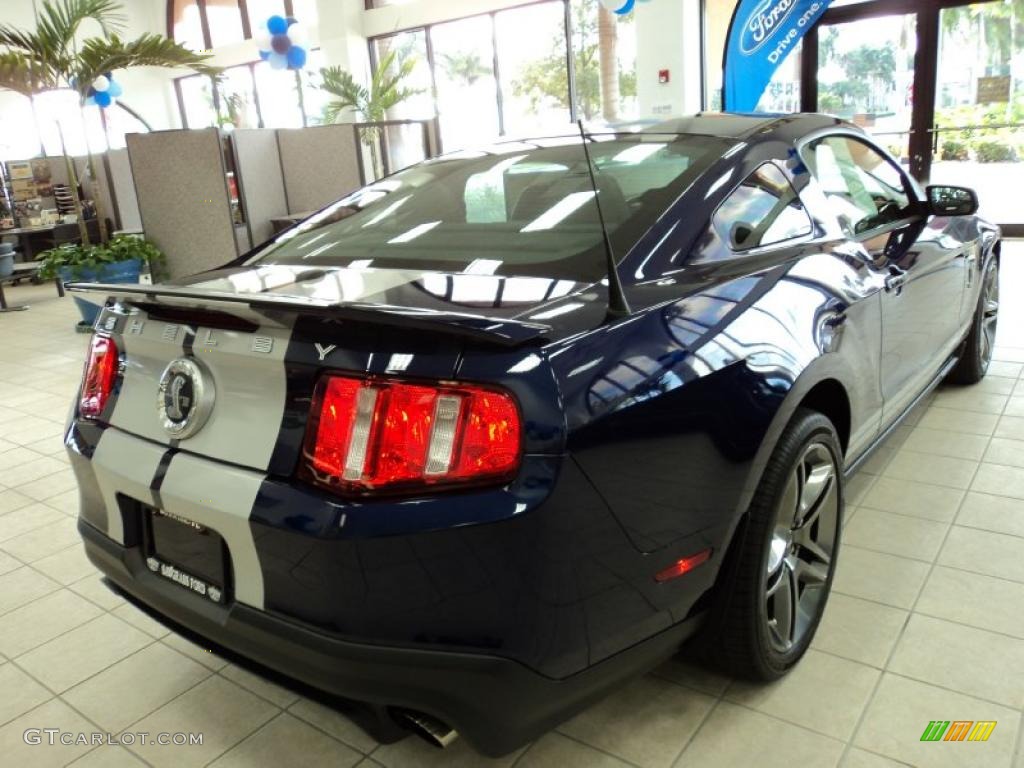 2011 Mustang Shelby GT500 Coupe - Kona Blue Metallic / Charcoal Black/White photo #6