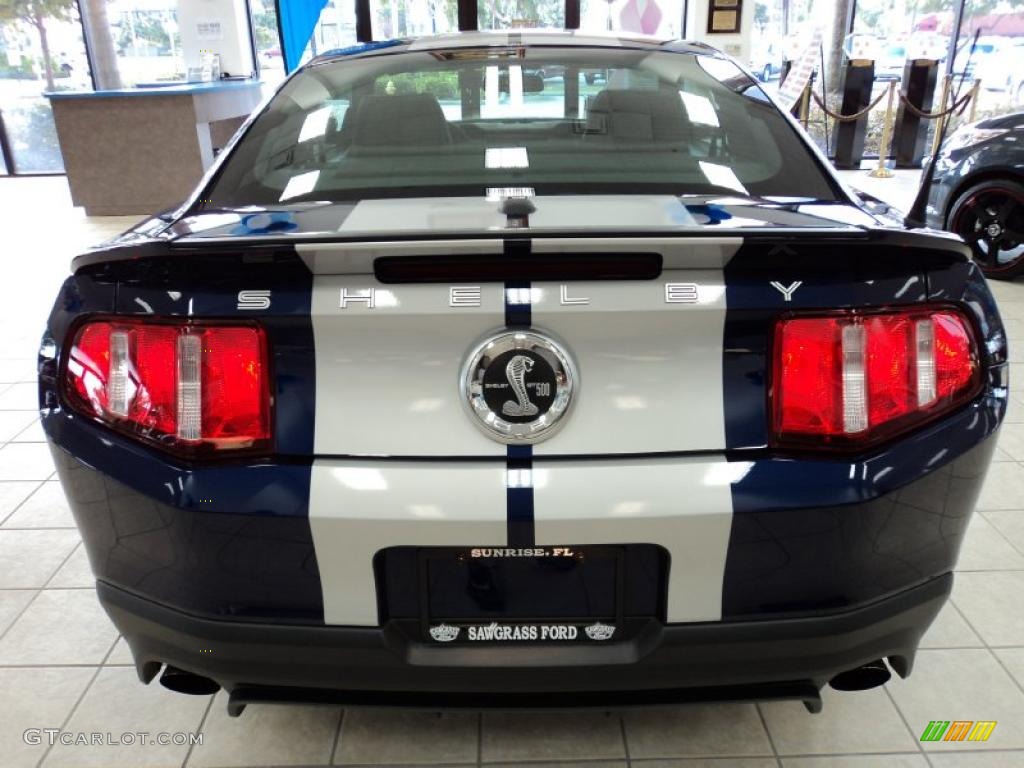 2011 Mustang Shelby GT500 Coupe - Kona Blue Metallic / Charcoal Black/White photo #7