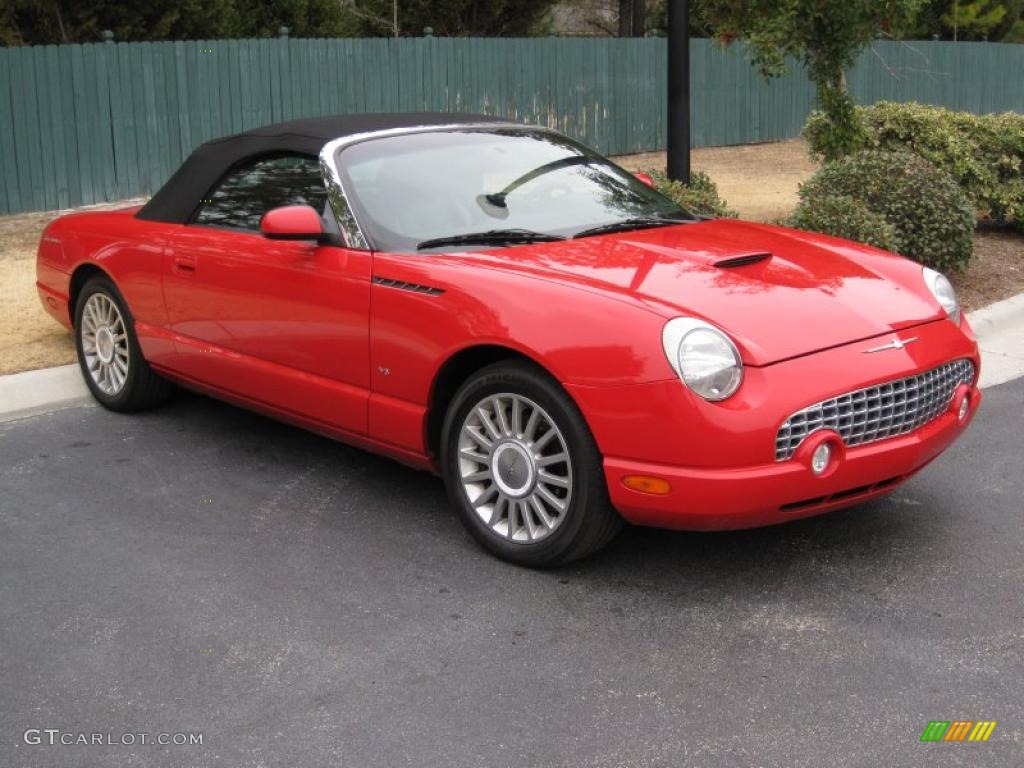Torch Red 2004 Ford Thunderbird Deluxe Roadster Exterior Photo #44631210