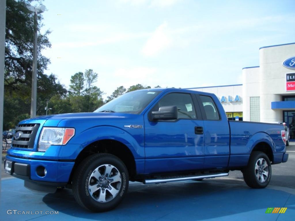 2011 F150 STX SuperCab - Blue Flame Metallic / Steel Gray photo #1