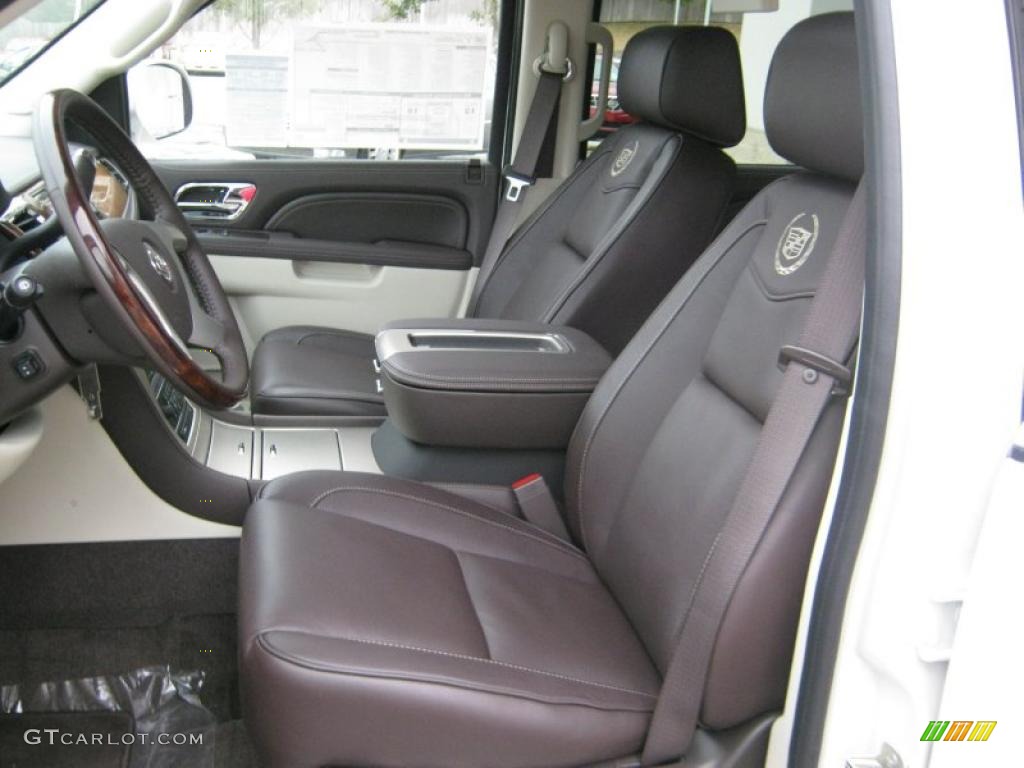 Cocoa/Light Linen Tehama Leather Interior 2011 Cadillac Escalade Platinum AWD Photo #44633452