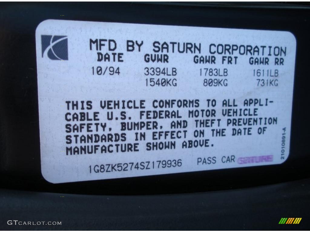 1995 S Series SL2 Sedan - White / Gray photo #26