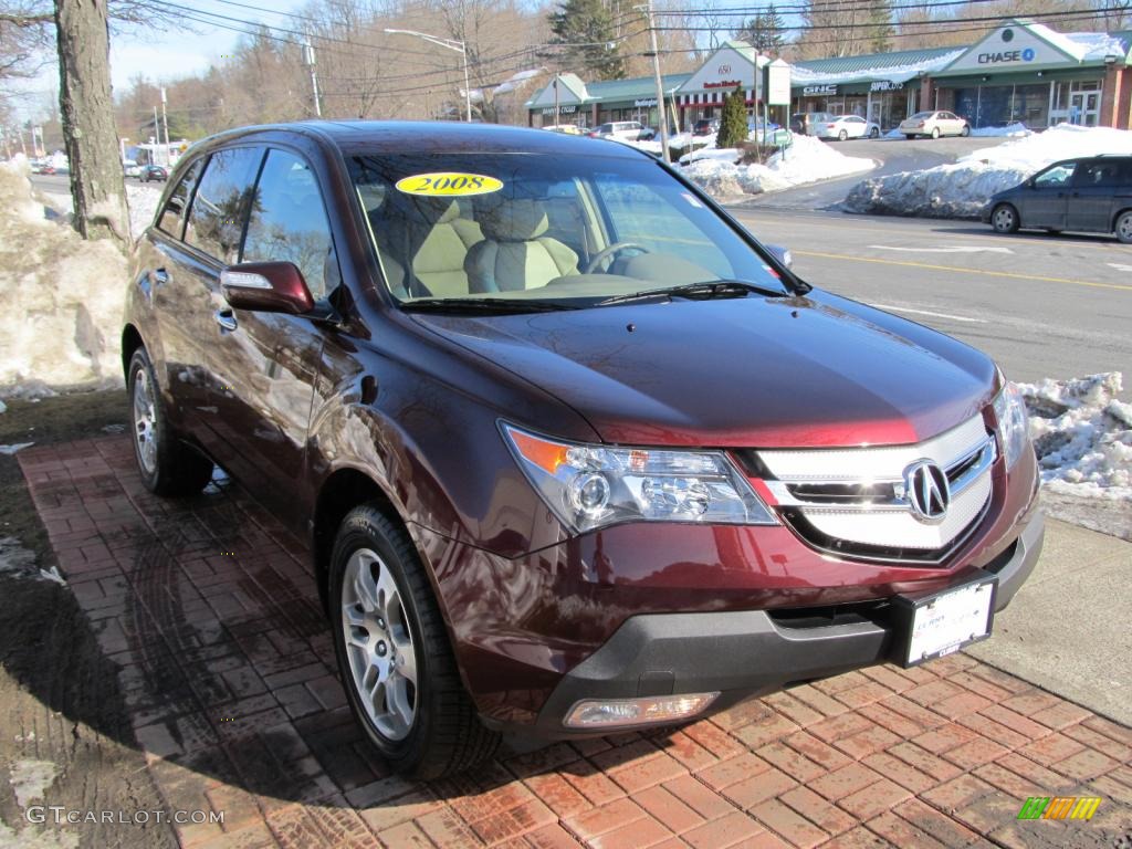 2008 MDX  - Dark Cherry Pearl / Parchment photo #3