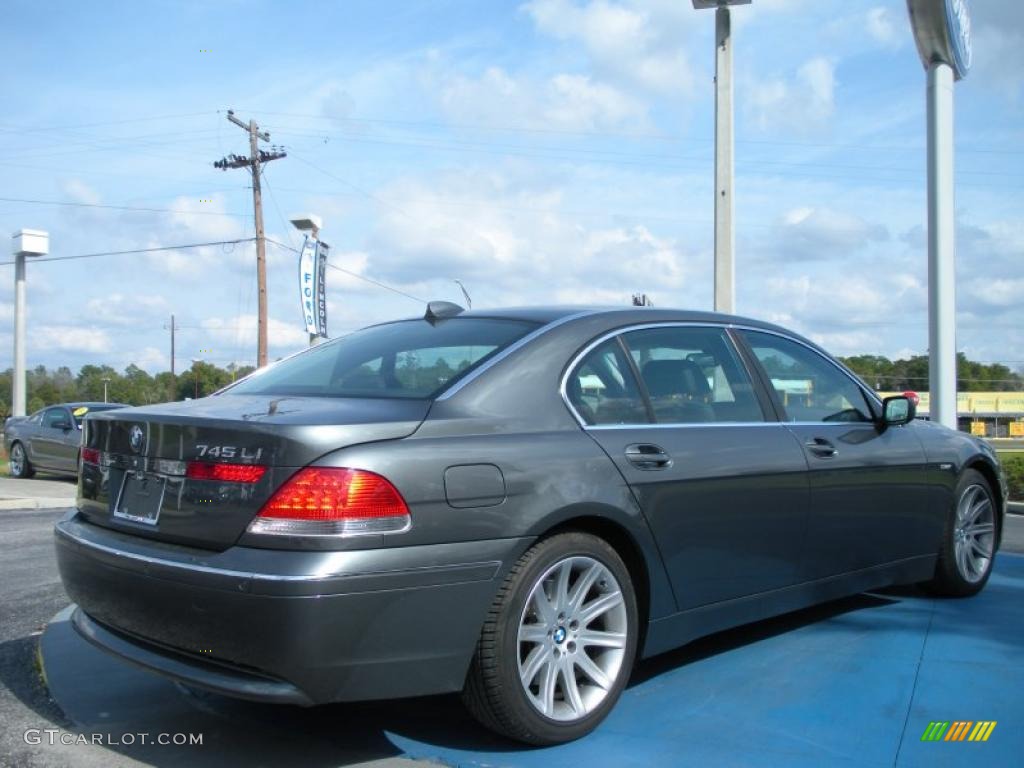 2004 7 Series 745Li Sedan - Titanium Grey Metallic / Black/Black photo #5