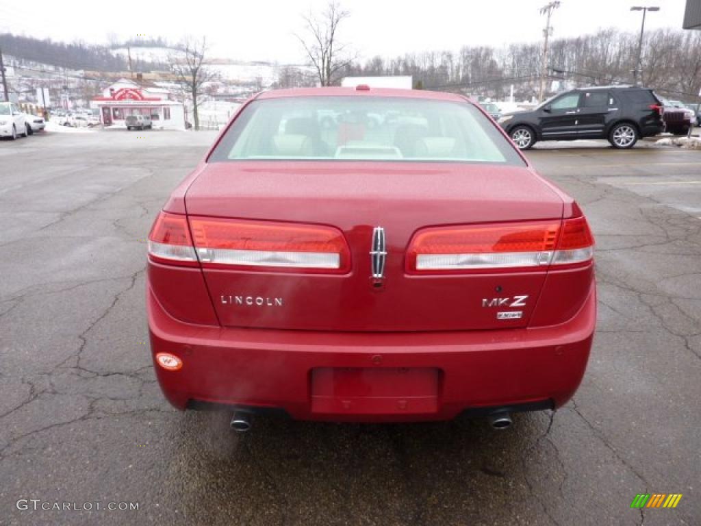 2010 MKZ AWD - Sangria Red Metallic / Light Camel photo #3