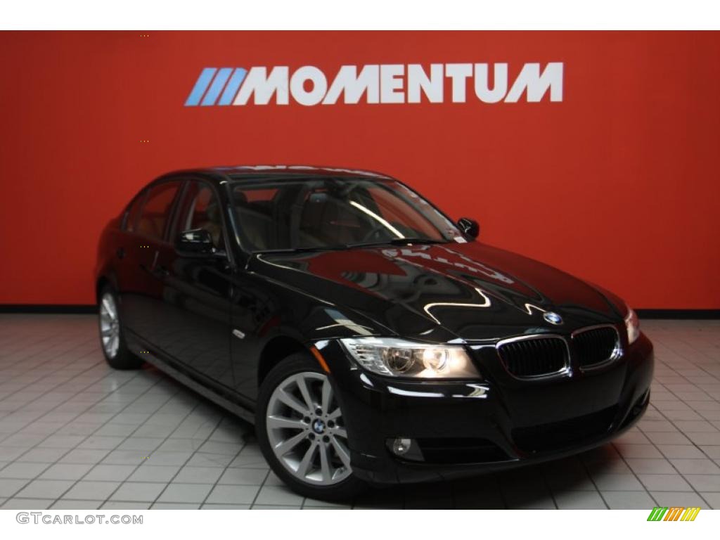 2011 3 Series 328i Sedan - Jet Black / Saddle Brown Dakota Leather photo #1