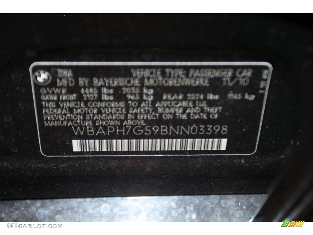 2011 3 Series 328i Sedan - Jet Black / Black photo #6