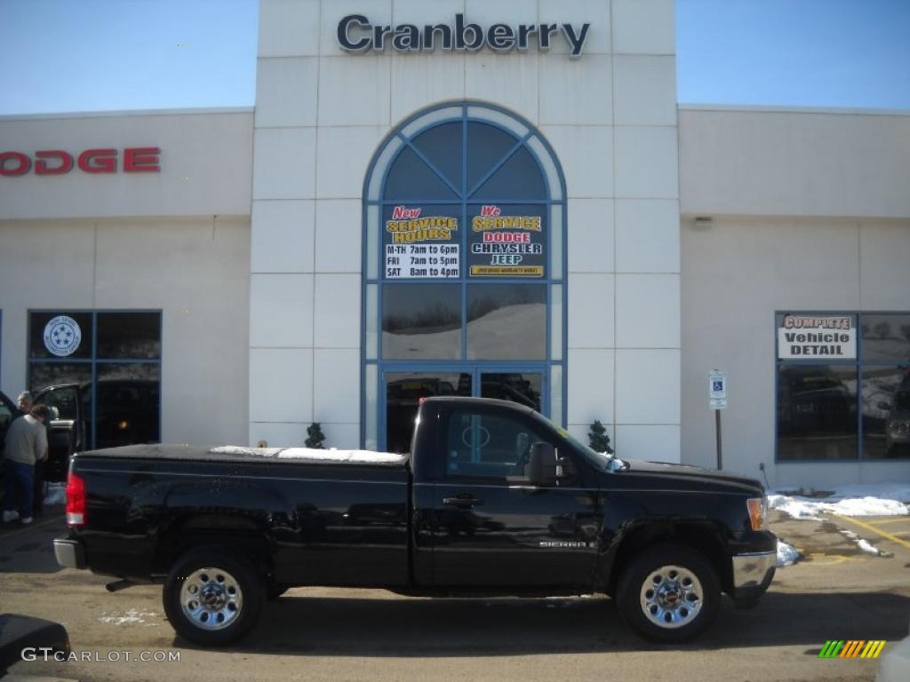 2008 Sierra 1500 Regular Cab - Onyx Black / Dark Titanium photo #1