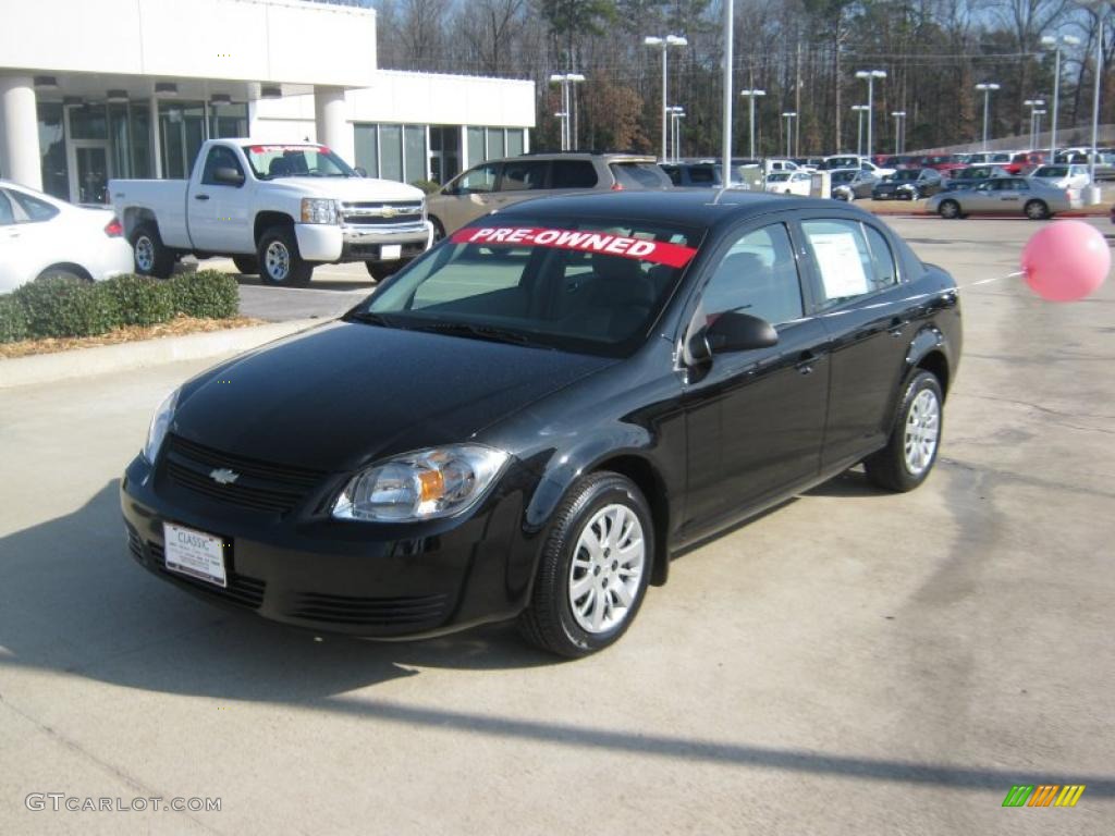 2010 Cobalt LS Sedan - Black Granite Metallic / Gray photo #1