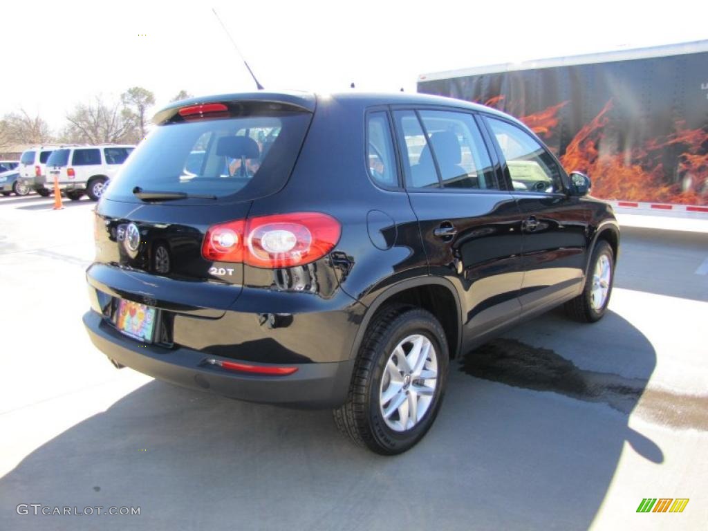 Deep Black Metallic 2011 Volkswagen Tiguan S Exterior Photo #44654559