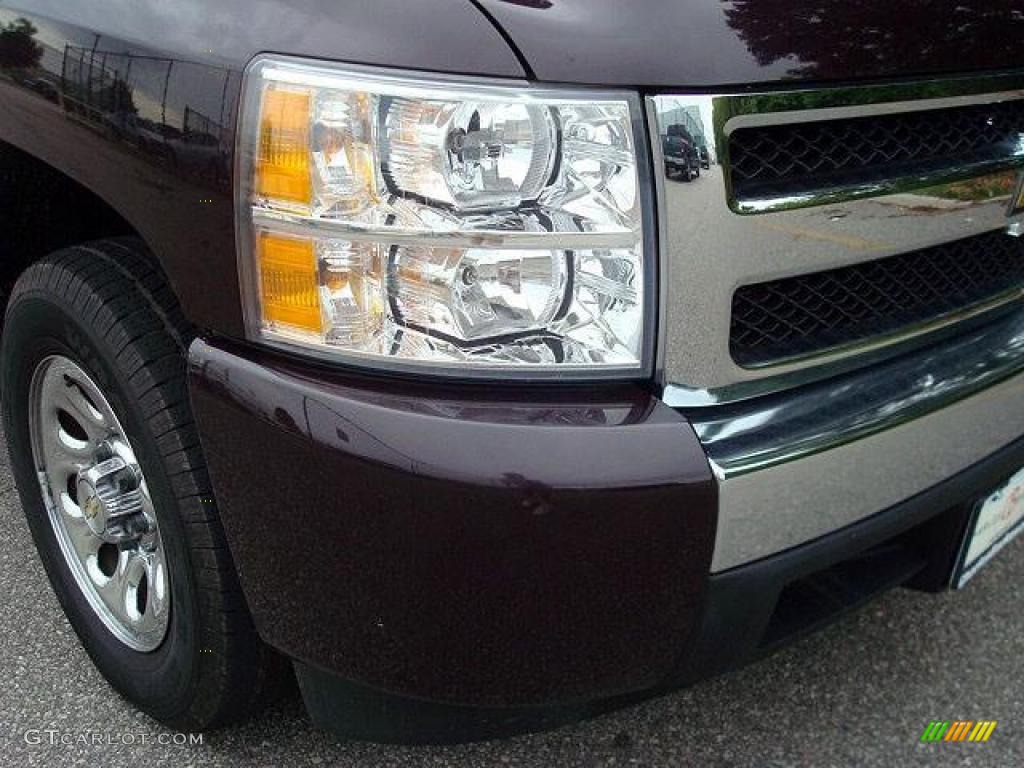 2008 Silverado 1500 LS Regular Cab - Dark Cherry Metallic / Dark Titanium photo #3