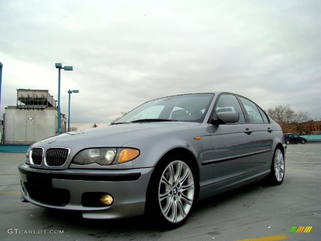 2004 3 Series 330i Sedan - Silver Grey Metallic / Black photo #3