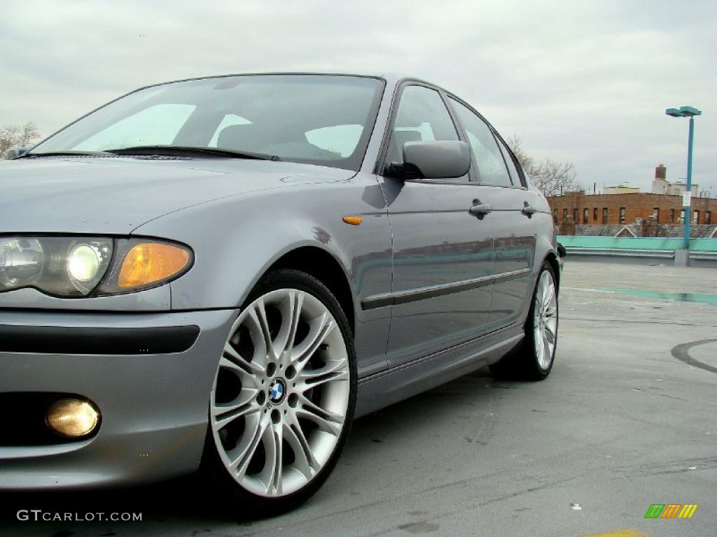 2004 3 Series 330i Sedan - Silver Grey Metallic / Black photo #4