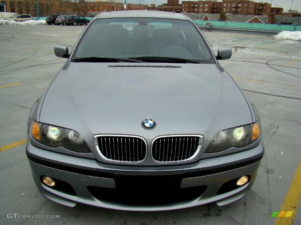 2004 3 Series 330i Sedan - Silver Grey Metallic / Black photo #7