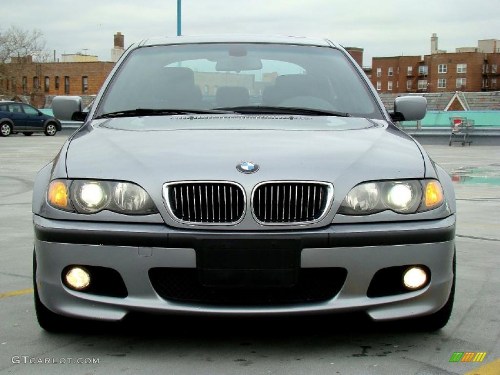 2004 3 Series 330i Sedan - Silver Grey Metallic / Black photo #8