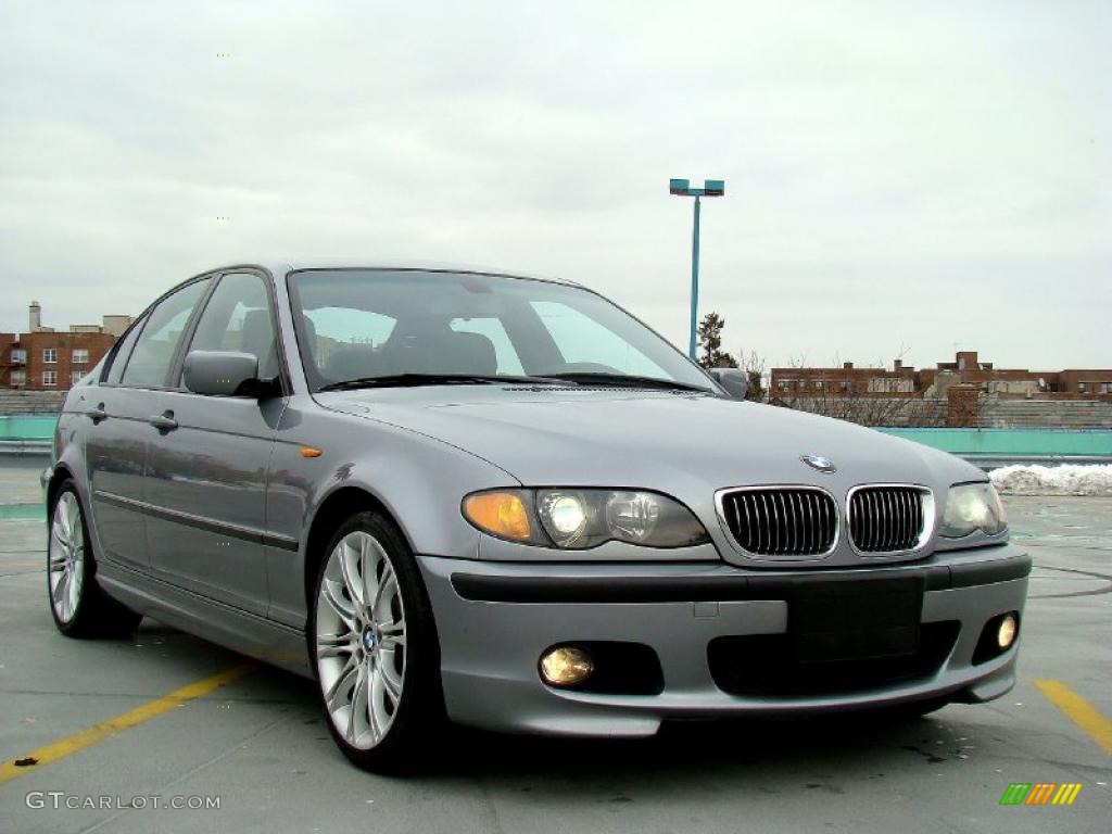 2004 3 Series 330i Sedan - Silver Grey Metallic / Black photo #9
