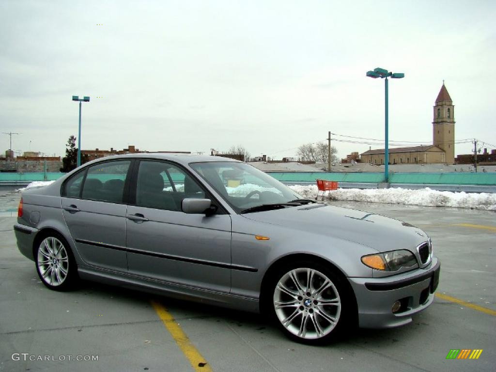 2004 3 Series 330i Sedan - Silver Grey Metallic / Black photo #13