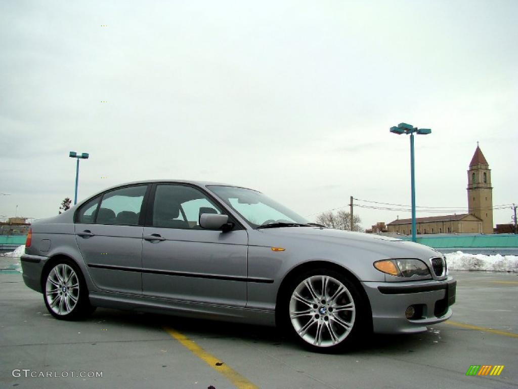 2004 3 Series 330i Sedan - Silver Grey Metallic / Black photo #14