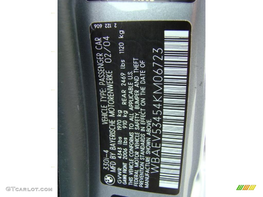 2004 3 Series 330i Sedan - Silver Grey Metallic / Black photo #54