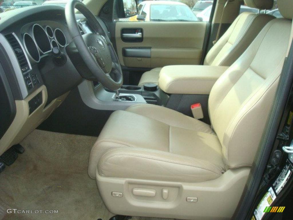 Sand Beige Interior 2010 Toyota Sequoia Limited 4WD Photo #44657875