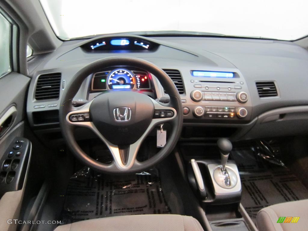 2010 Honda Civic EX Sedan Gray Dashboard Photo #44657923