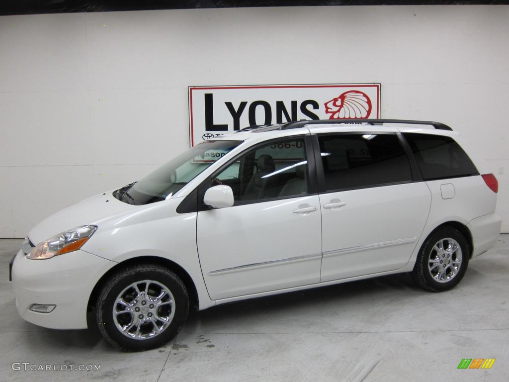 2006 Sienna Limited - Arctic Frost Pearl / Taupe photo #1