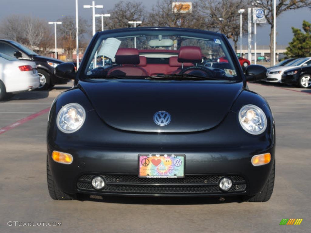 2005 New Beetle Dark Flint Edition Convertible - Dark Flint Metallic / Bordeaux Red photo #2