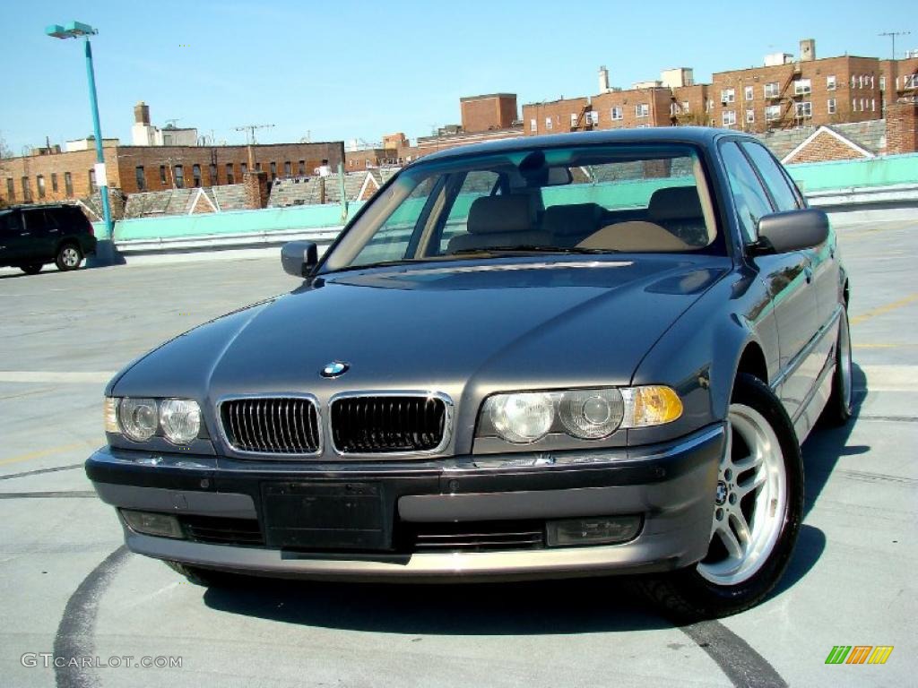 2001 7 Series 740iL Sedan - Stratus Metallic / Sand Beige photo #14
