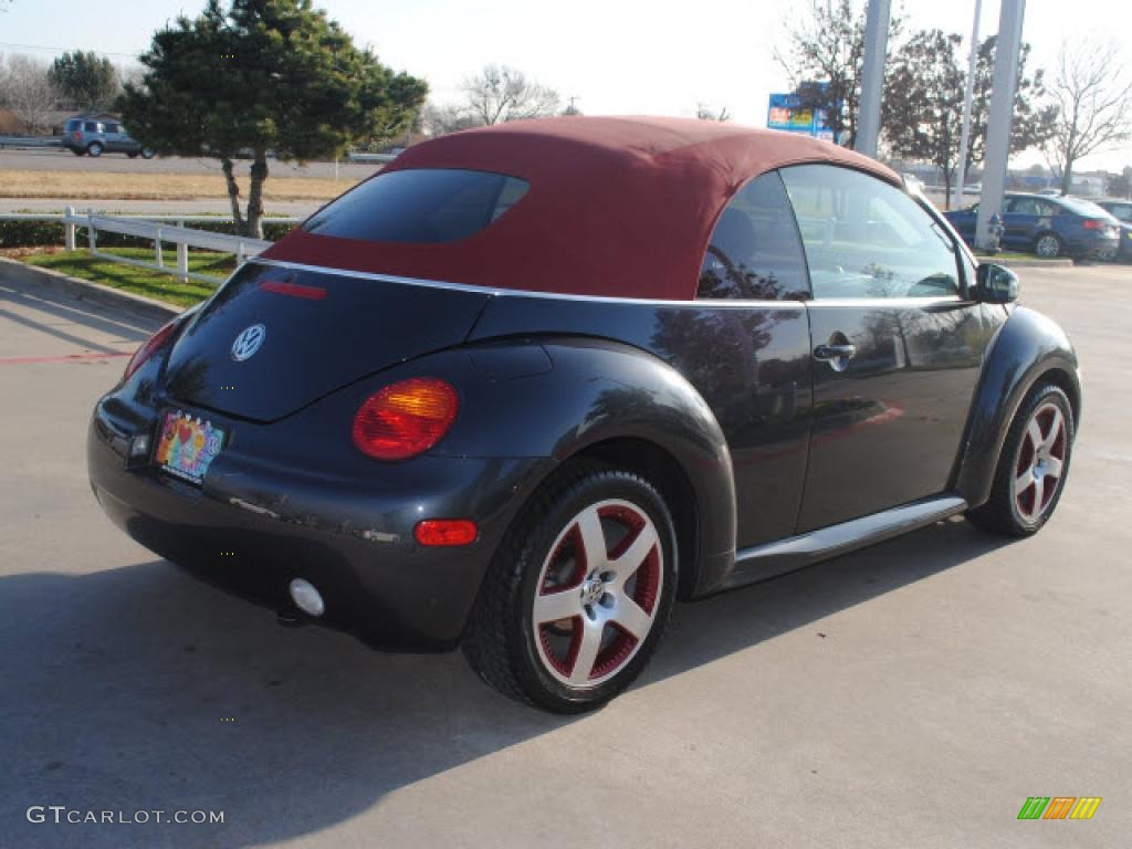 2005 New Beetle Dark Flint Edition Convertible - Dark Flint Metallic / Bordeaux Red photo #4