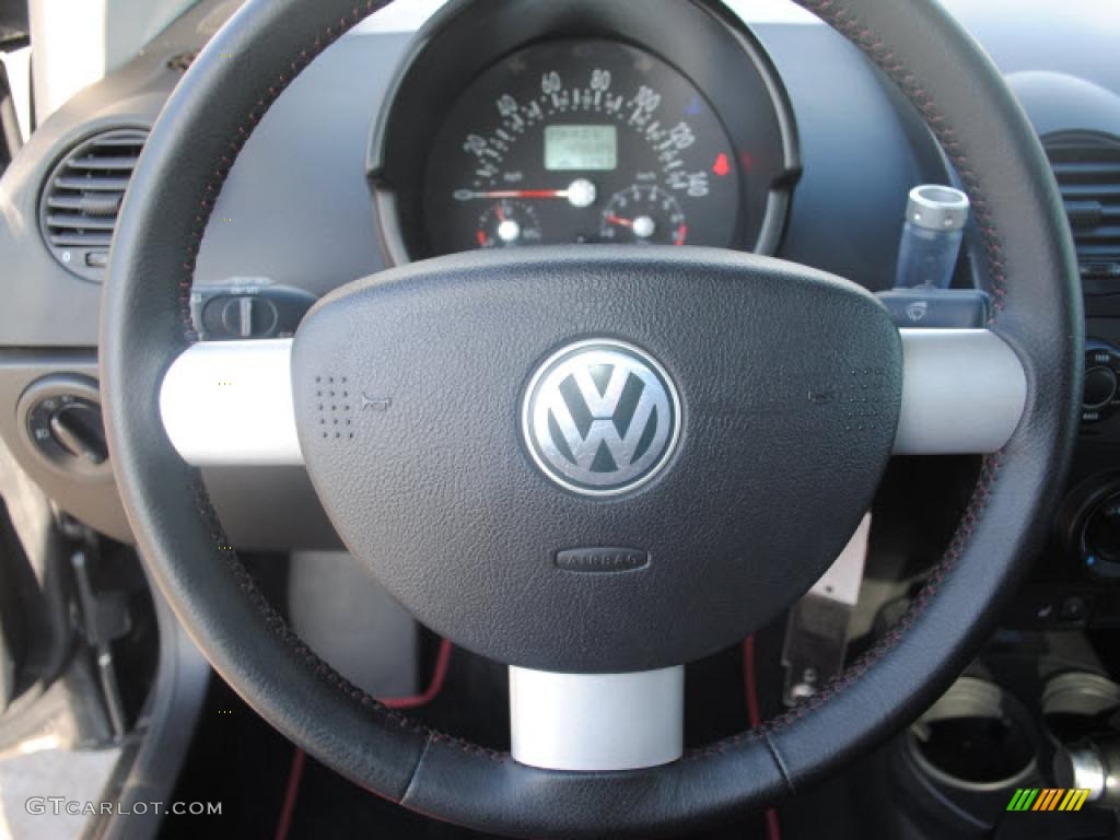 2005 New Beetle Dark Flint Edition Convertible - Dark Flint Metallic / Bordeaux Red photo #16