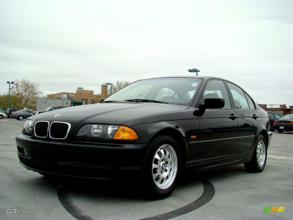 1999 3 Series 323i Sedan - Jet Black / Sand photo #6