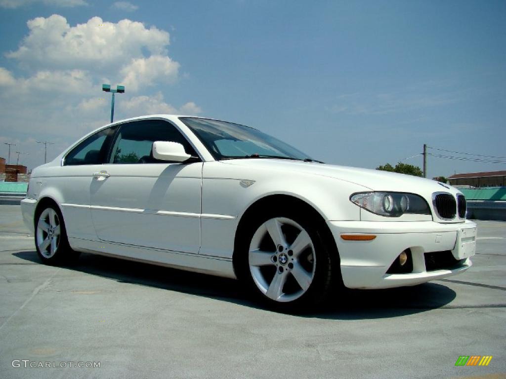 2004 3 Series 325i Coupe - Alpine White / Black photo #10