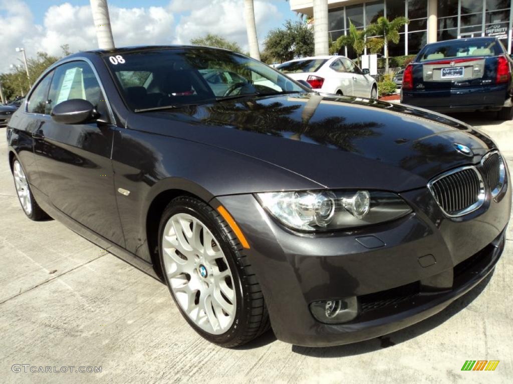 2008 3 Series 328i Coupe - Sparkling Graphite Metallic / Black photo #2