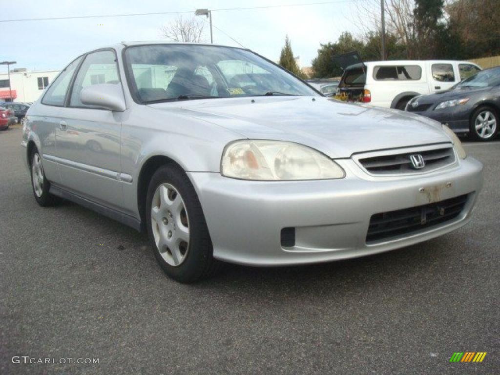 1999 Civic EX Coupe - Vogue Silver Metallic / Dark Gray photo #8