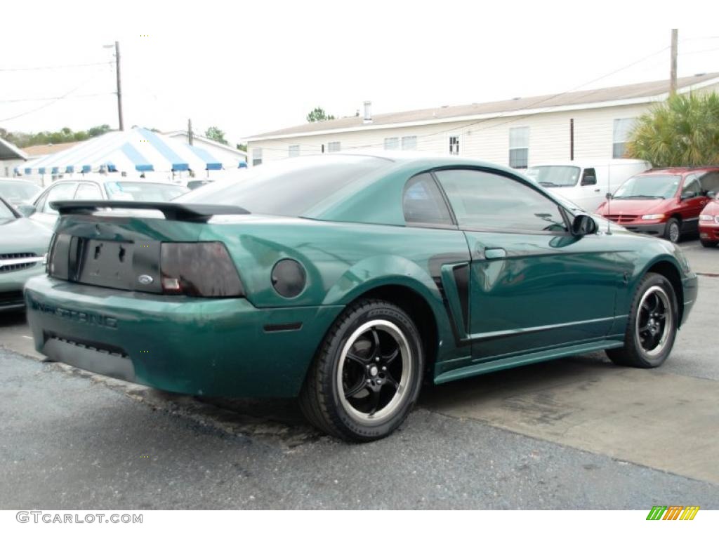 2000 Mustang V6 Coupe - Amazon Green Metallic / Dark Charcoal photo #9