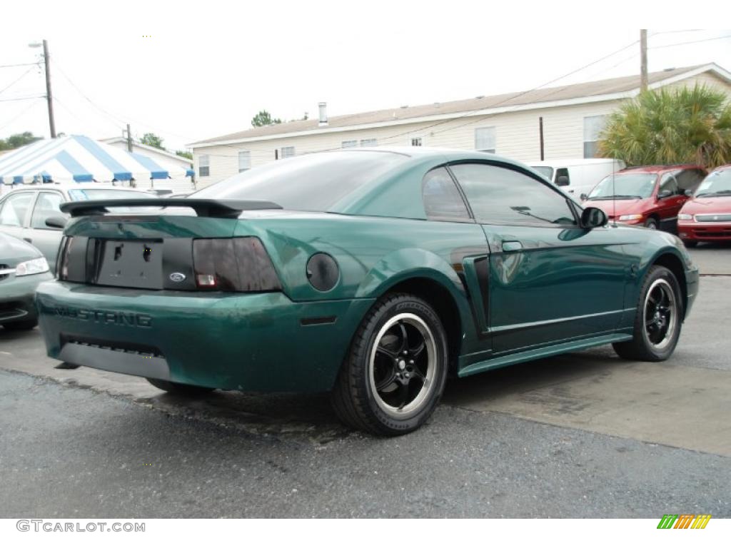 2000 Mustang V6 Coupe - Amazon Green Metallic / Dark Charcoal photo #10