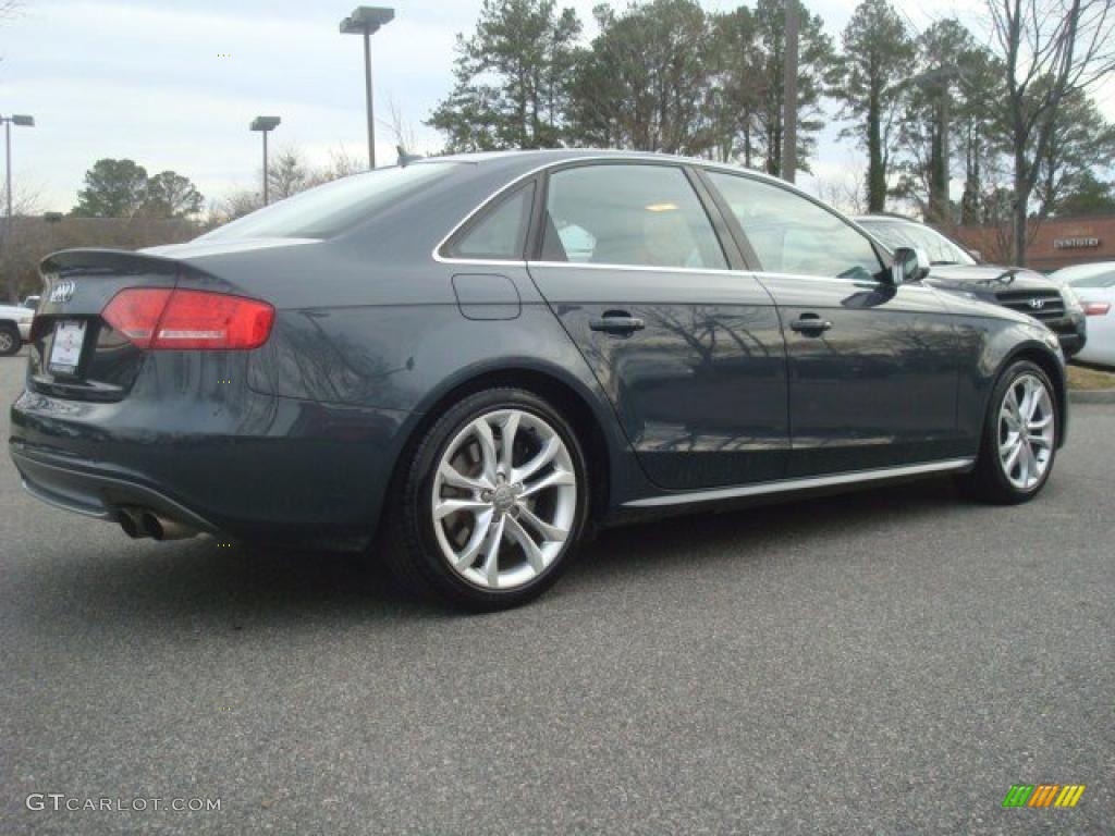 2010 S4 3.0 quattro Sedan - Meteor Gray Pearl Effect / Black/Red photo #6