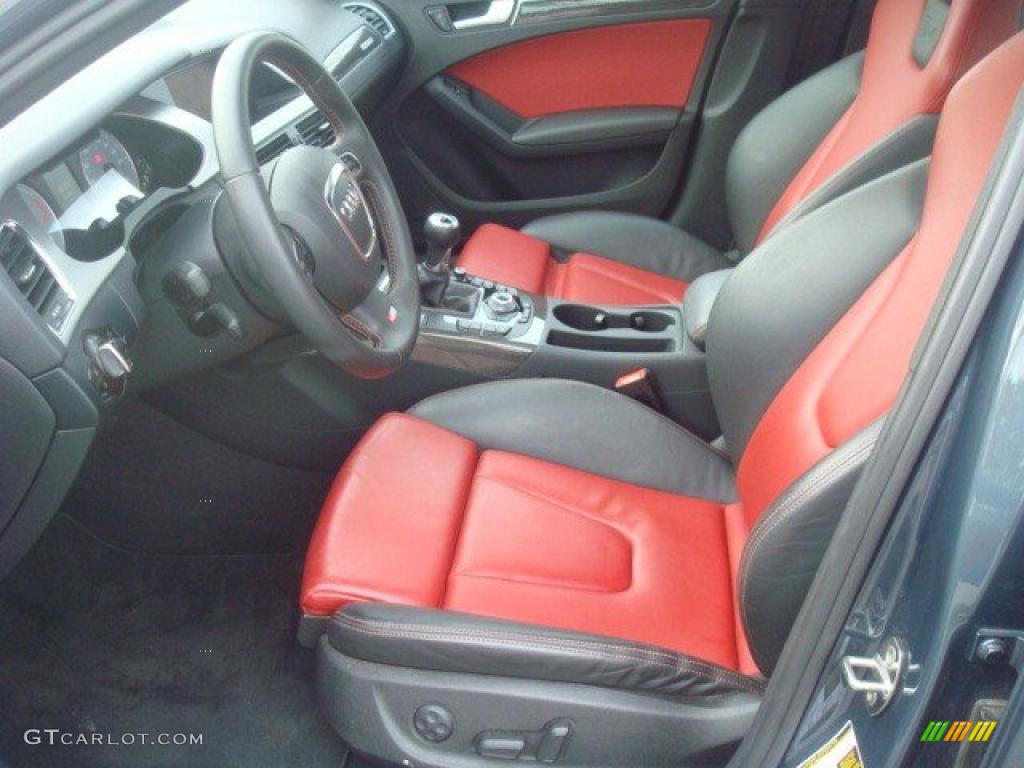 Black/Red Interior 2010 Audi S4 3.0 quattro Sedan Photo #44667035