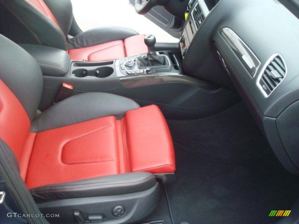 Black/Red Interior 2010 Audi S4 3.0 quattro Sedan Photo #44667091
