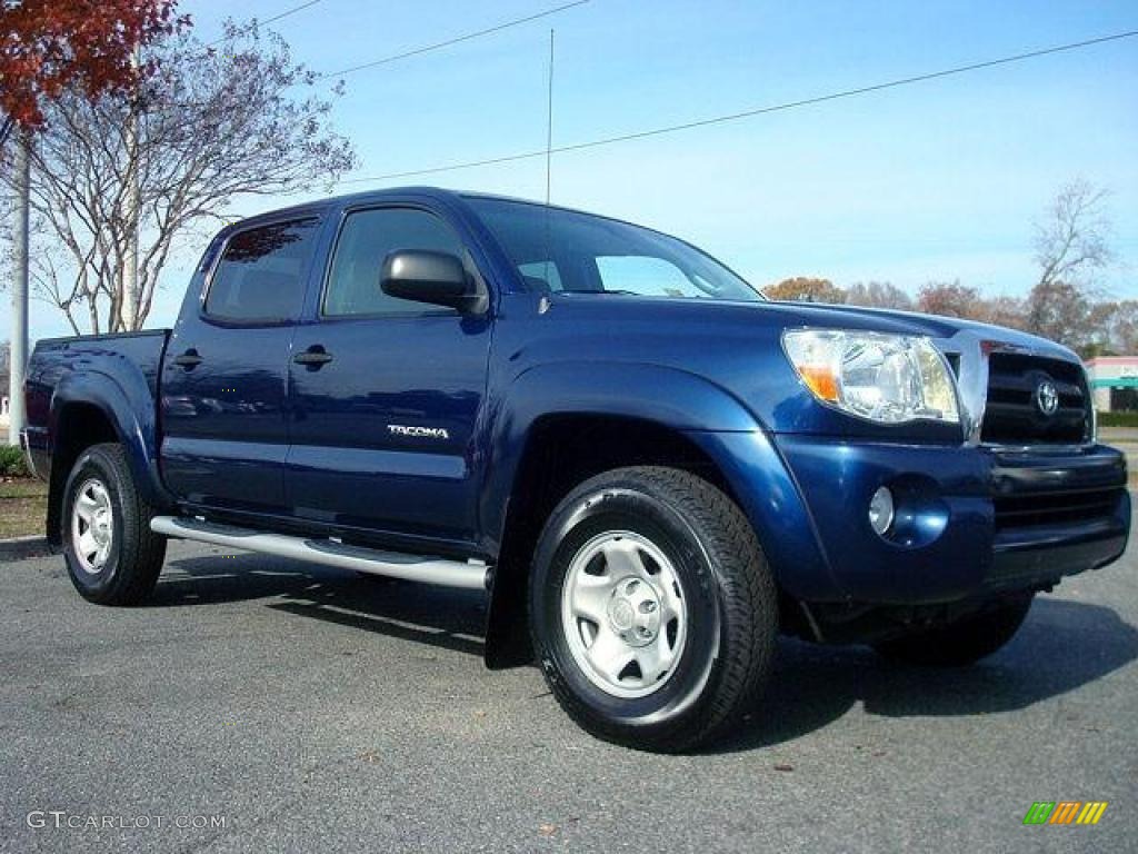 2008 Tacoma V6 SR5 PreRunner Double Cab - Indigo Ink Pearl / Graphite Gray photo #1