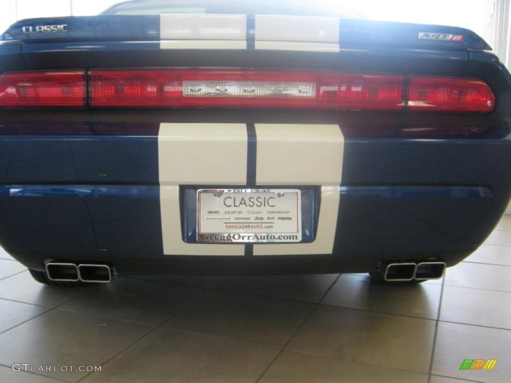 2011 Challenger SRT8 392 Inaugural Edition - Deep Water Blue Pearl / Pearl White/Blue photo #17