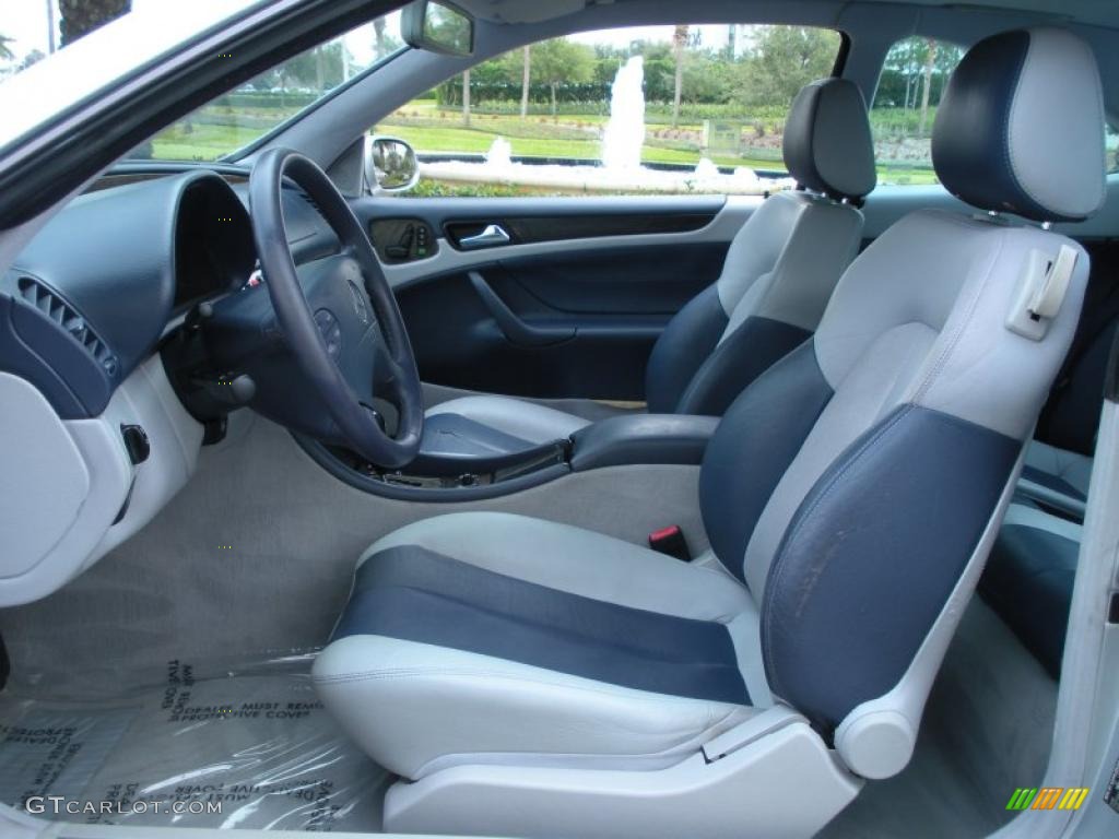 Ash/Blue Interior 2001 Mercedes-Benz CLK 430 Coupe Photo #44670603