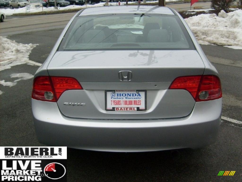 2008 Civic LX Sedan - Alabaster Silver Metallic / Gray photo #5