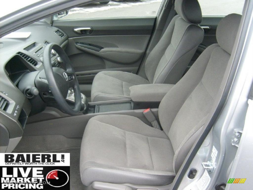 2008 Civic LX Sedan - Alabaster Silver Metallic / Gray photo #9