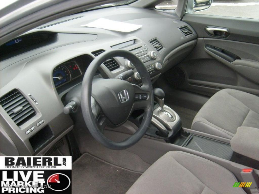 2008 Civic LX Sedan - Alabaster Silver Metallic / Gray photo #10